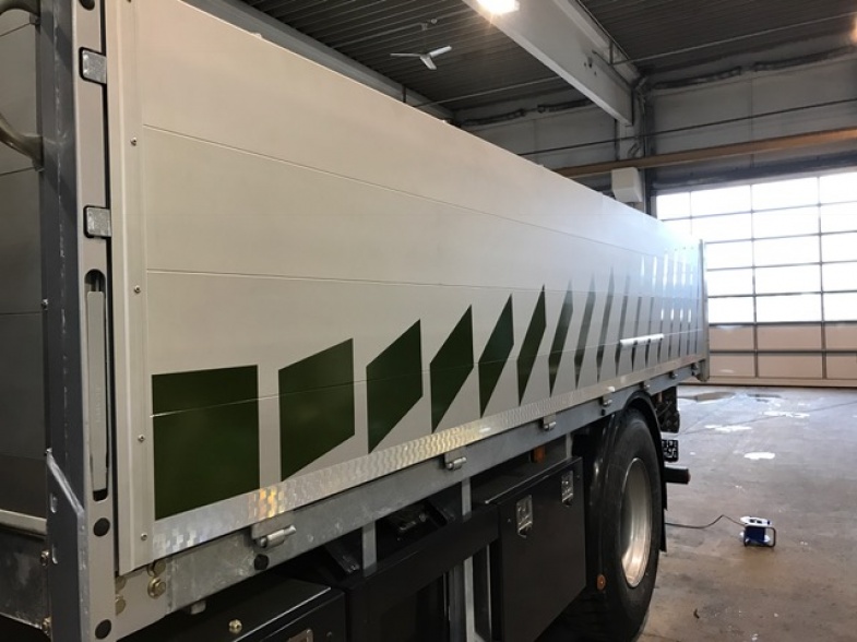 A transformation on a truck panel